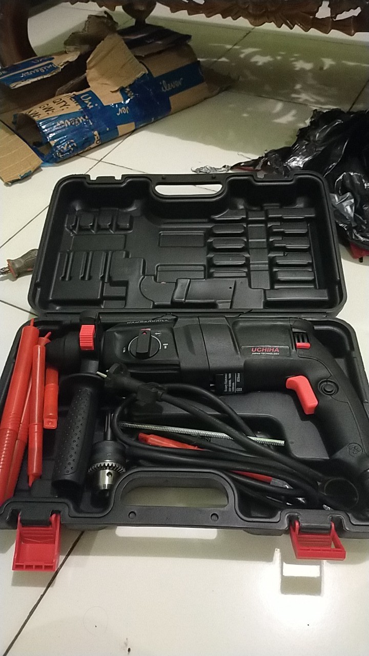 Promo Mesin Bor Rotary Hammer Impact Driil Bobok Beton Tembok Besi Kayu Uchiha Type Uc 05 Japan