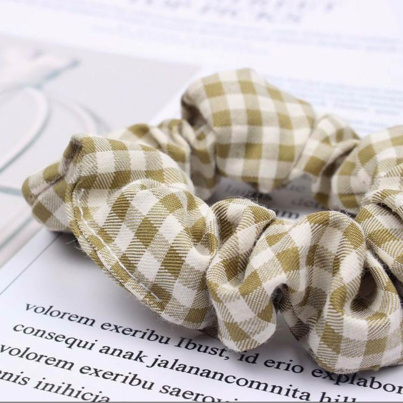 [COD] Ikat Rambut Scrunchie Model Eropa / Ikat Rambut Scrunchie Kotak / Kunciran Rambut Korea