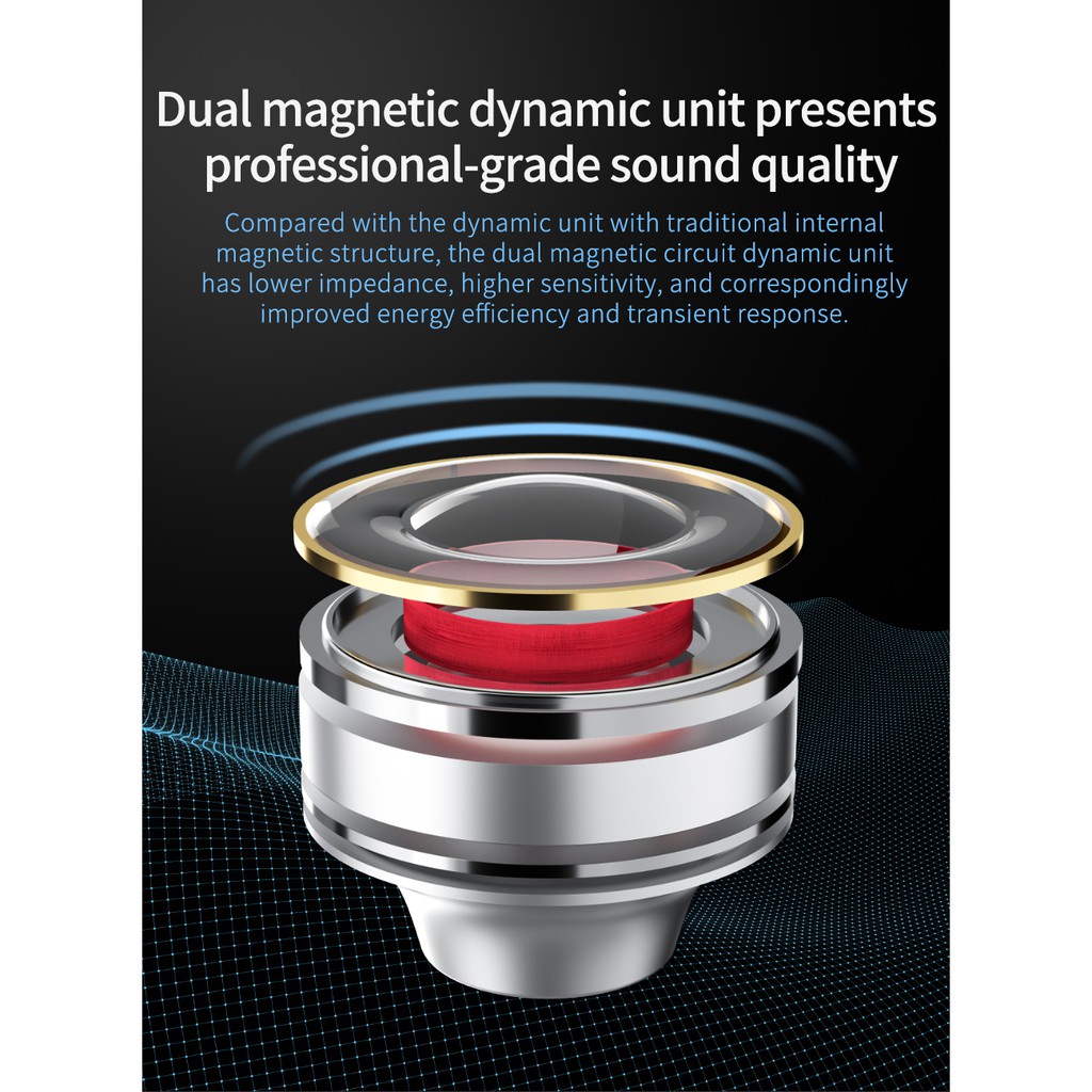 CCA CSN Hybrid Dual Driver Basshead Earphone with MIC