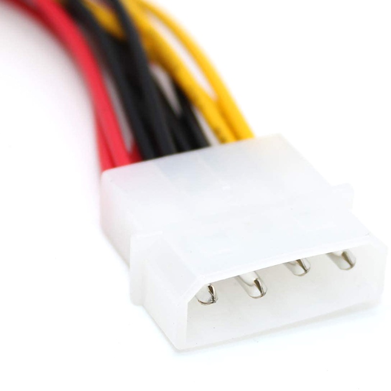 Btsg 1pc 4pin IDE Molex Ke 3konektor Kabel Ekstensi Power Splitter Sambungan Komputer Dan Colokan Kabel HDD