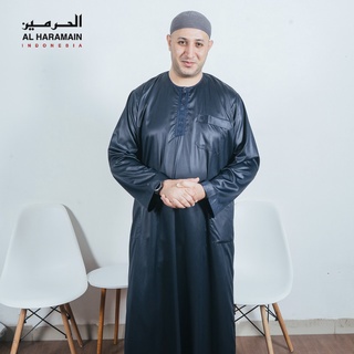 AL Haramain Gamis Bordir (13B) | Navy l Biru Keabuan l Hijau Botol | Hijau Lumut