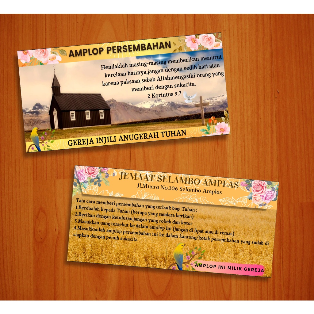 

Amplop Persembahan untuk GEREJA INJILI ANUGERAH TUHAN