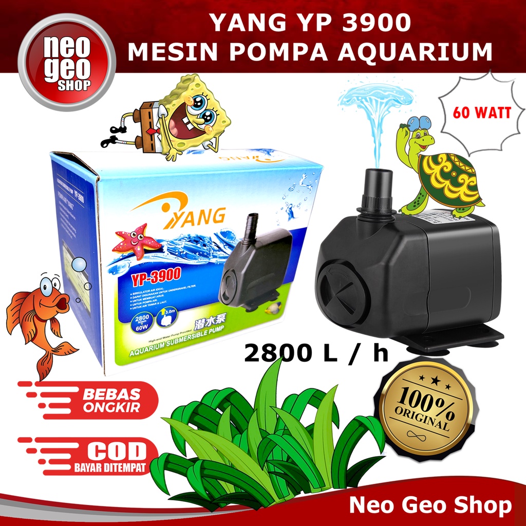 YANG YP 3900 YP3900 Mesin Pompa Air Celup Aquarium Submersible Pump