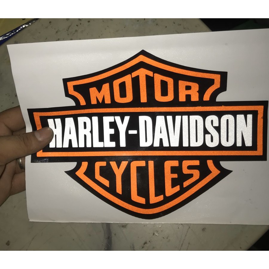 Cutting Stiker Sticker HARLEY DAVIDSON WARNA REFLEKTIF MANTUL CAHAYA