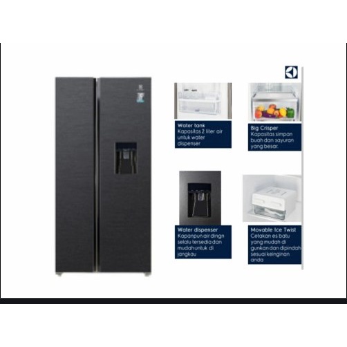 Kulkas 2 Pintu Side By Side ELECTROLUX ESE 5441