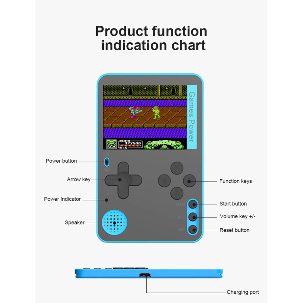 Centechia Handheld Retro Console Video Game 500 Games Game Jaman Dulu