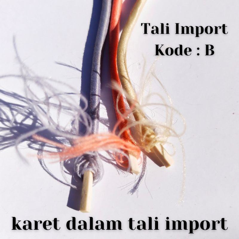 5 meter Tali karet elastis bulat lokal dan import 2mm, 2.5mm