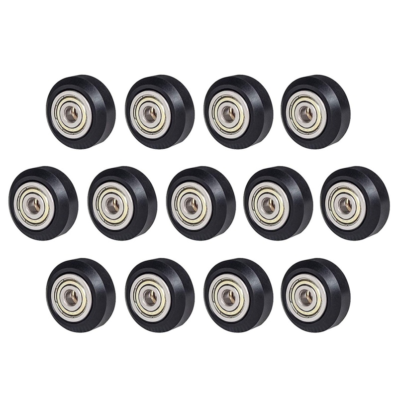 [13Pcs/Pack]3D Printer POM Pulley Wheels 625Zz Linear Bearing Ulley Passive Round Wheel Roller for Creality CR10,Ender 3