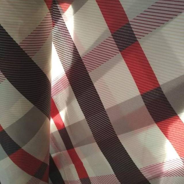 Bahan sprei katun meteran motif kotak