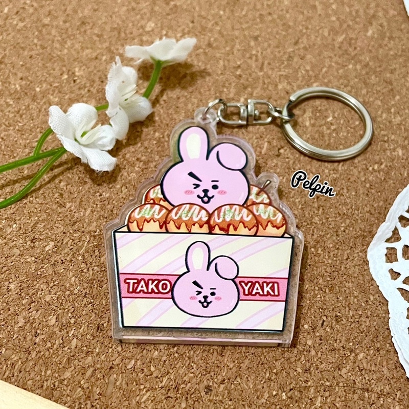 gantungan kunci akrilik bt21 snack bts kpop keychain besar chimmy van tata cooky shooky rj van koya