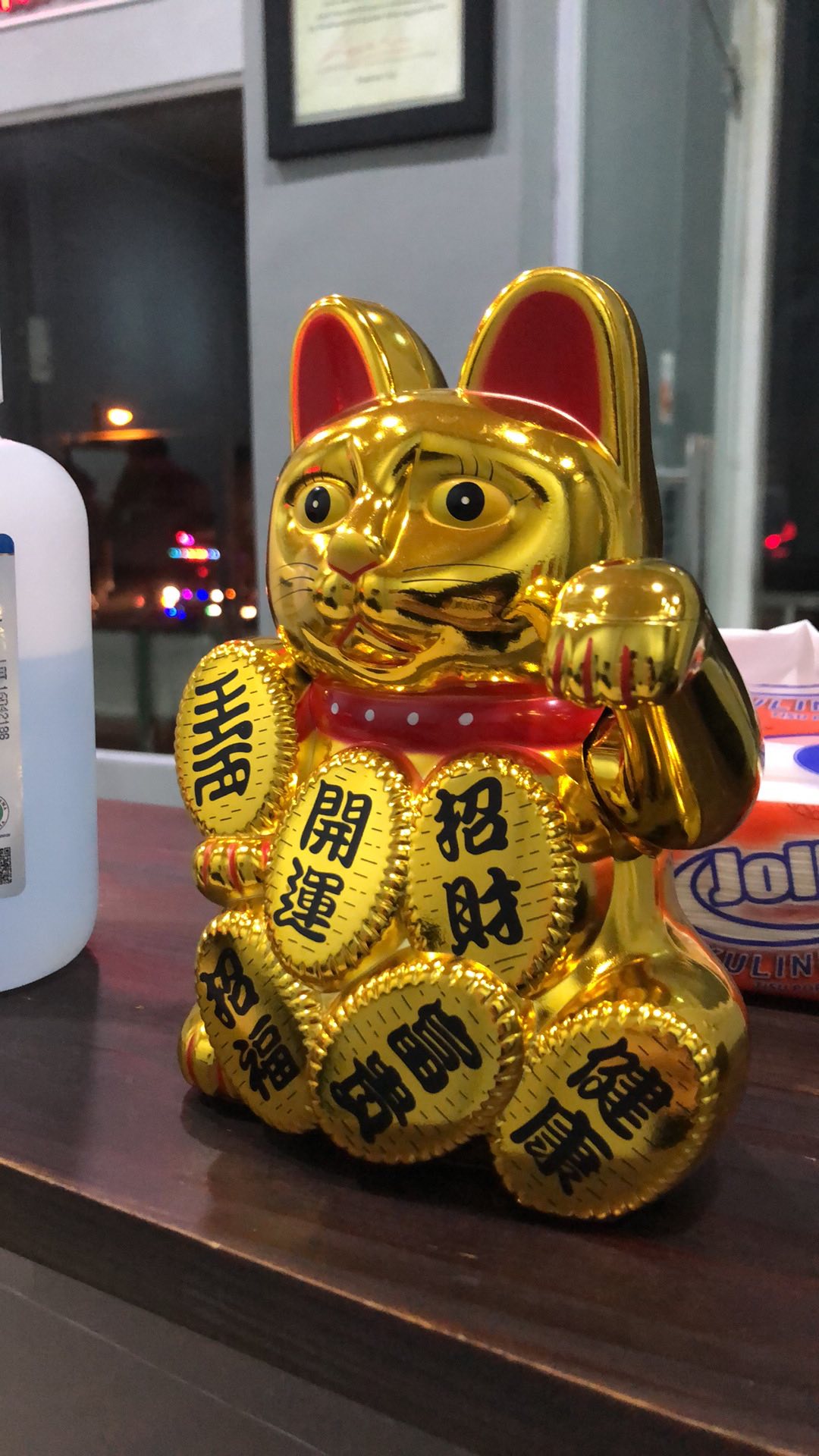 Lucky Cat /kucing Rejeki/kucing Hoki/kucing Maneko Neki Baterai 16.5cm
