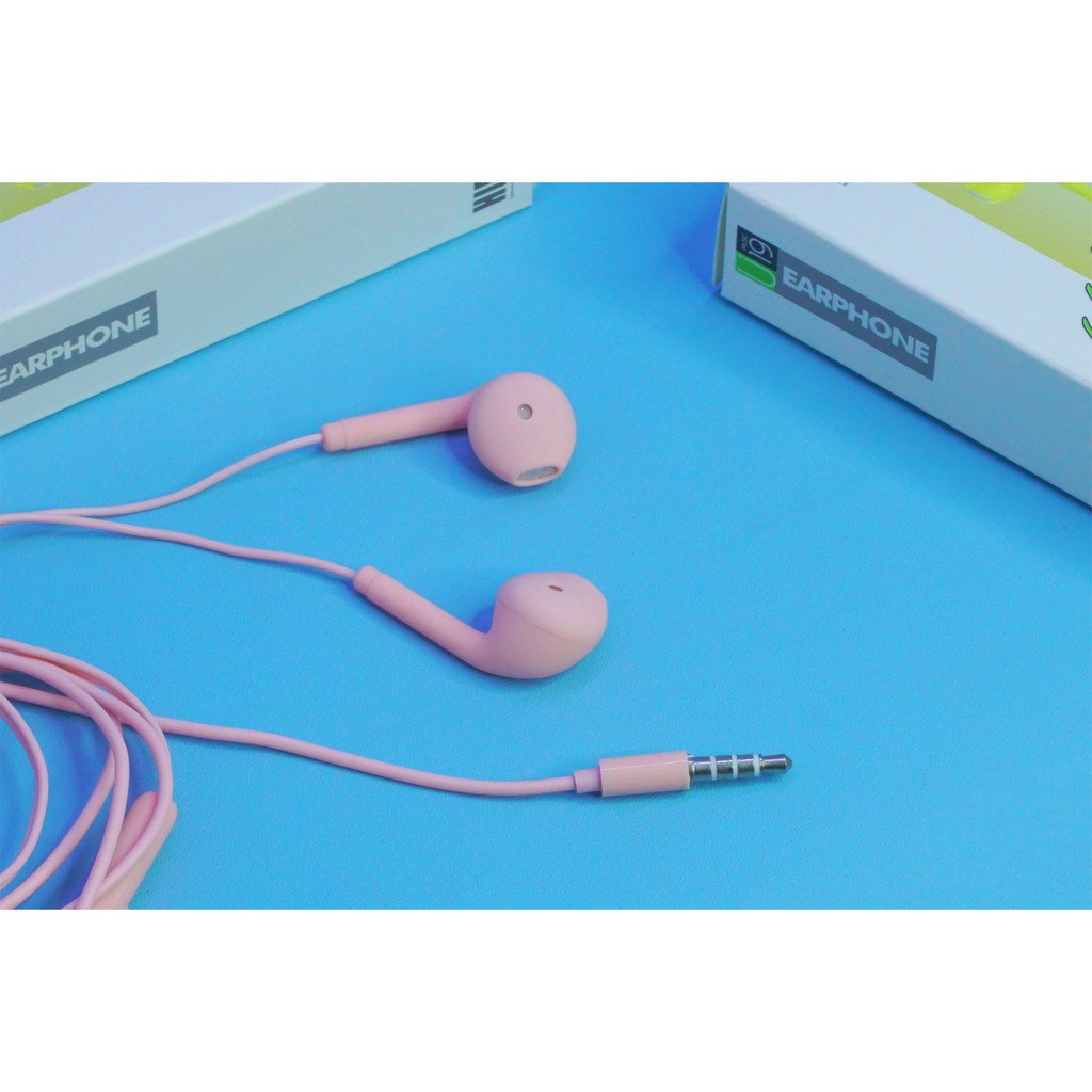 Handsfree Earphone iPhone Headset Macaron Wired HF U19 Extra Bass