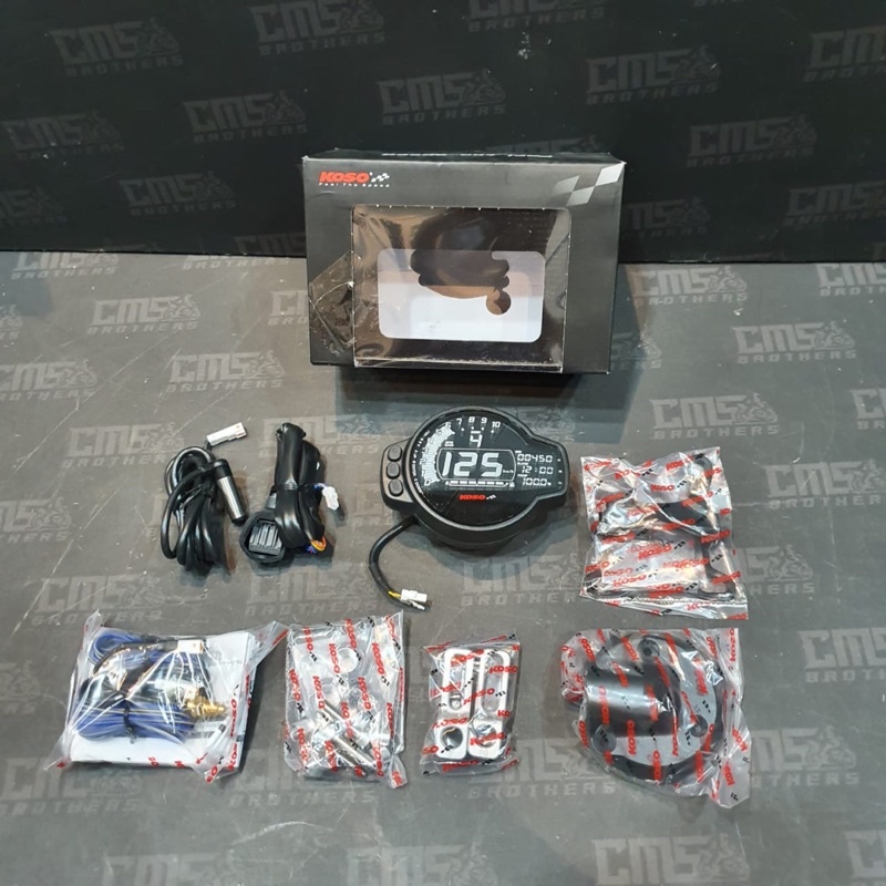 Speedometer Spido Meter LCD Digital Koso MS01 Universal Hitam Original