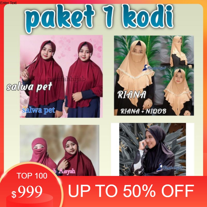PROMO HIJAB KERUDUNG INSTANT PAKET 1 KODI 5KG LEBIH MURAH ORIGINAL