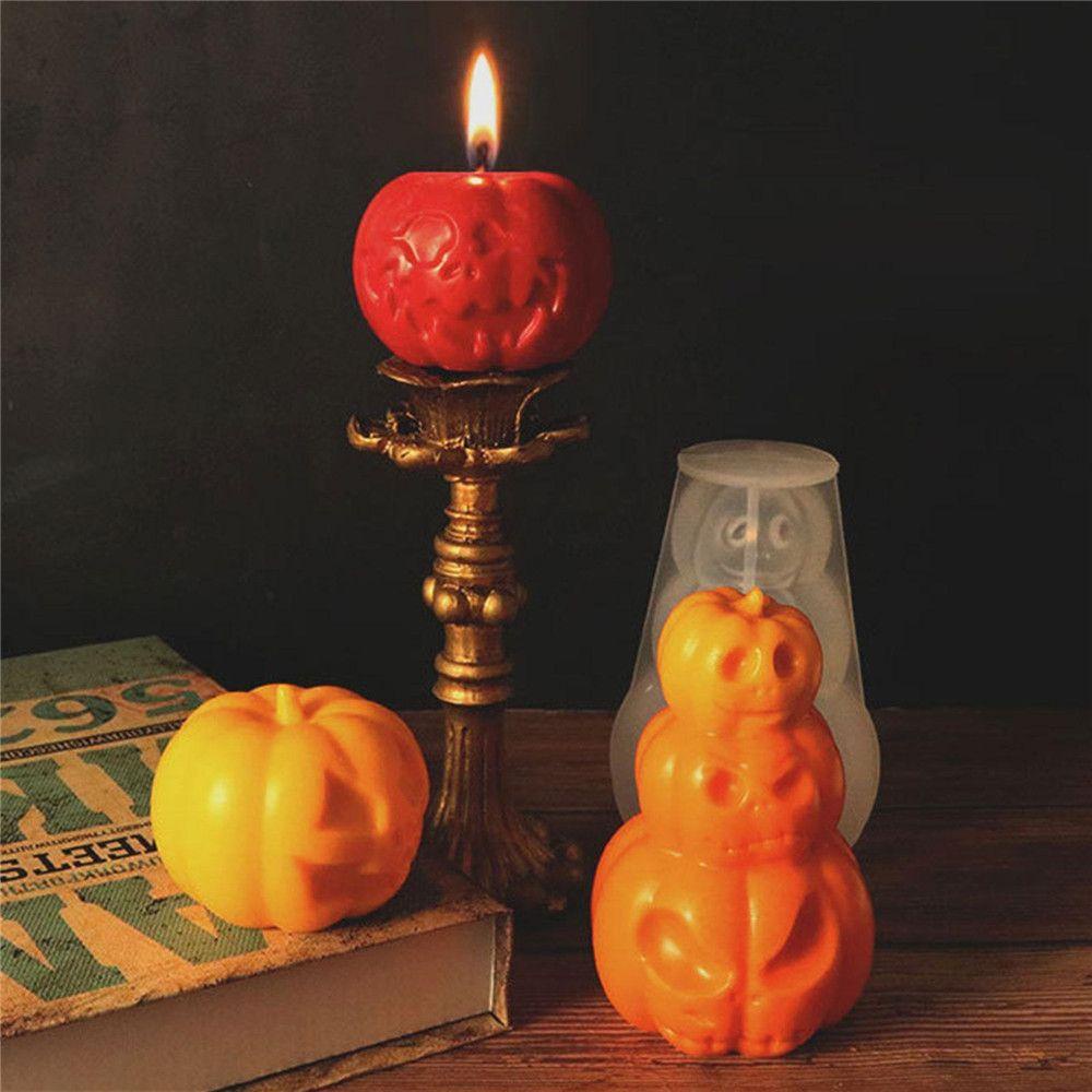 R-flower 3D Pumpkin Mold Sabun DIY Cetakan Lilin Silikon