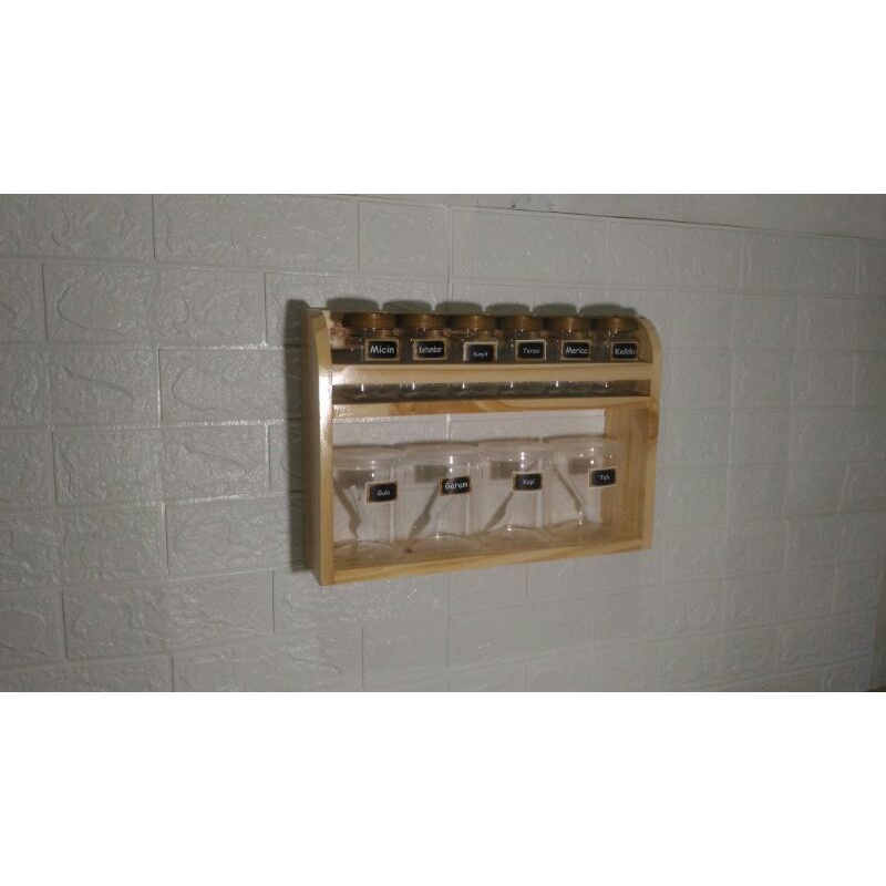 rak bumbu susun set 10 toples