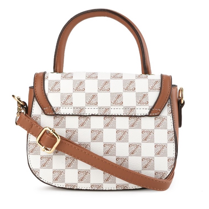 HUER ~ Tas Wanita Maunda Pattern Satchel Bag With 2 Strap 9530-077