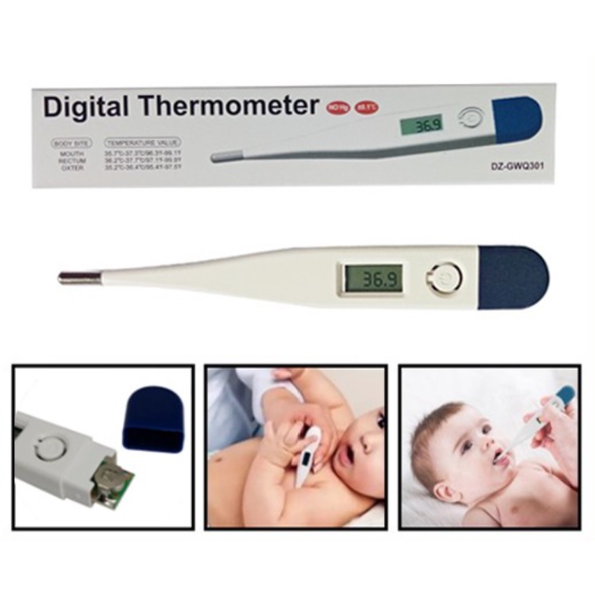 BAJ Thermometer Digital Alat Pengukur Suhu Badan Tubuh Bayi Baby Anak Dewasa termometer mulut ukur ketiak anus XHF2001 / SS077