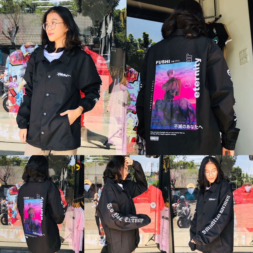 Coach Jaket Fushi To Your Eternity Anime Manga Premium Unisex