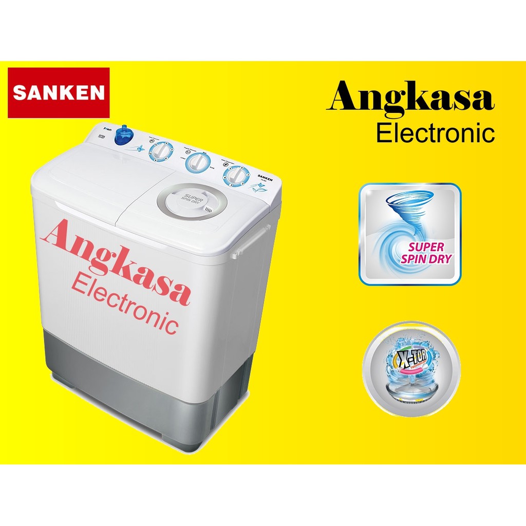 Terlaris Mesin Cuci Sanken 7 Kg 2 Tabung - TW880 / TW 880 / TW880