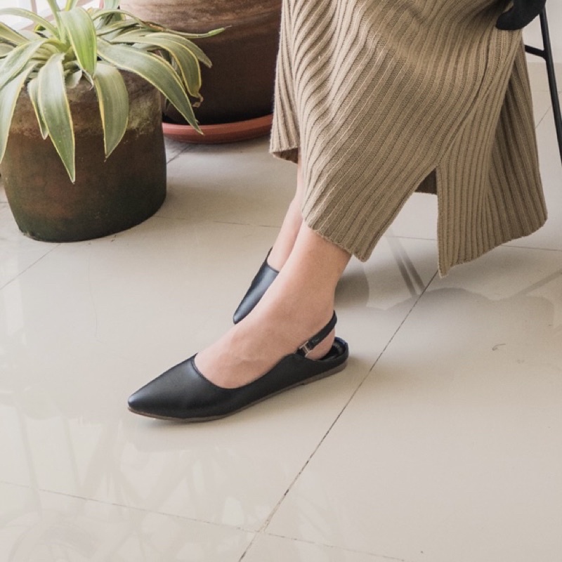 LILA - BLACK  ( Mules Shoes )