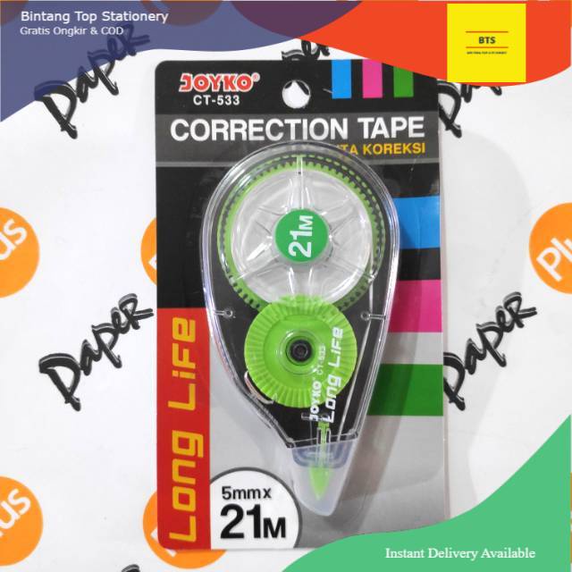 

[BTS] Correction Tape / Tip ex Kertas JOYKO CT533