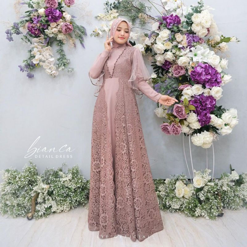 BIANCA DRESS / DRESS PESTA / DRESS MUSLIM / DRESS WANITA / BAJU PESTA / GAUN PESTA