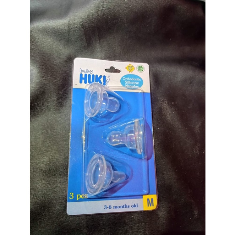 Dot nipple bayi baby Huki dot gepeng dan super flo isi 3-2