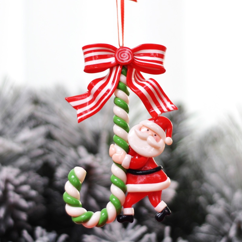 Christmas Tree Santa Claus pendant/Snowman Candy Cane Ornament for Kids home Decor