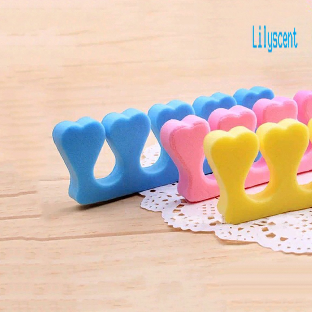 Lily 10Pcs Spons Lembut Pemisah Jari Kaki Untuk Manicure / Pedicure