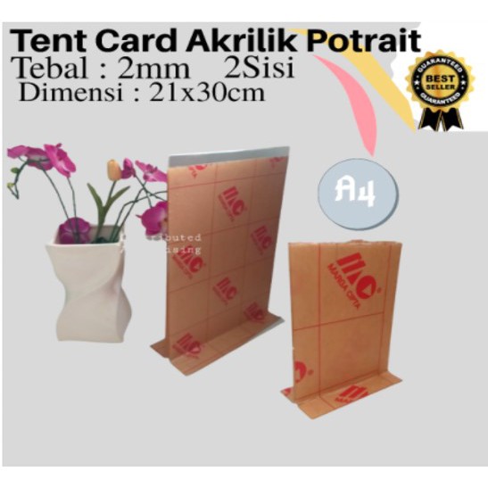 

Tent Card Holder akrilik a4 2sisi