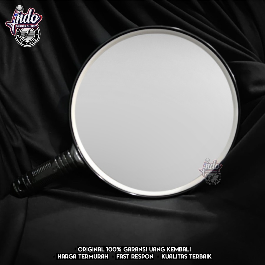 Kaca bulat cermin gagang pangkas potong rambut barbershop barber salon