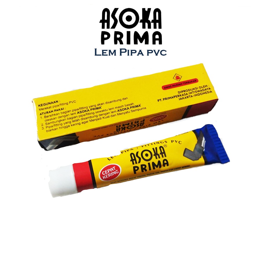 Lem Pipa Pvc Tube 50gr Merk Asoka Prima