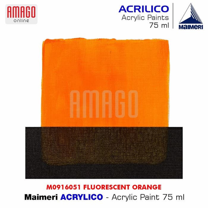 MAIMERI ACRILICO - ACRYLIC PAINT - FLUORESCENT ORANGE - 75ML- M0916051