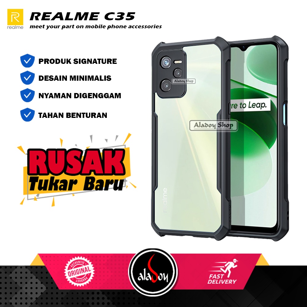 Case Realme C35 Armor Fusion Shockproof Transparent Premium Casing