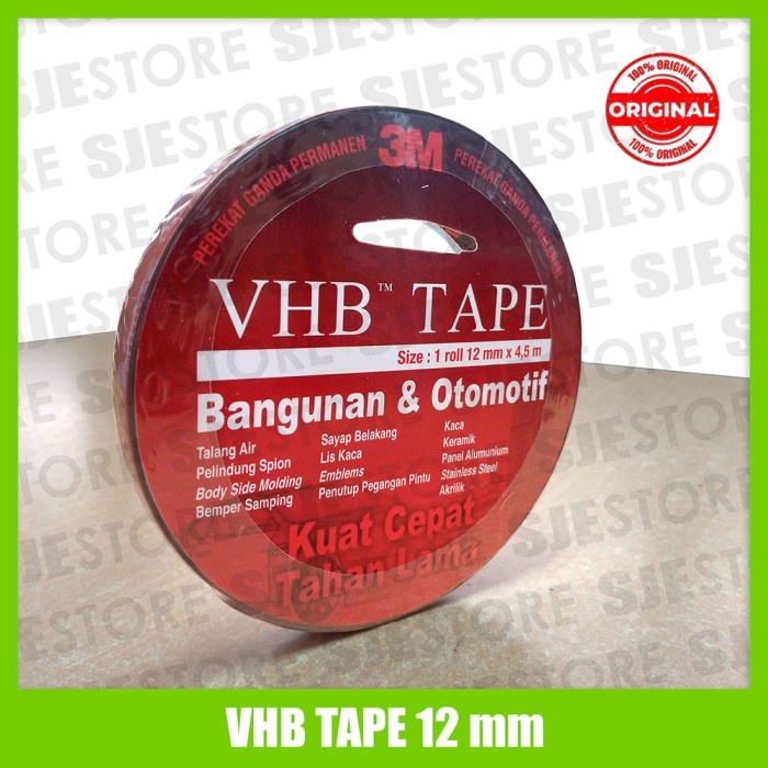 

Jual 3M Double Tape Vhb 12 Mm X 4,5M Original Hot Sale