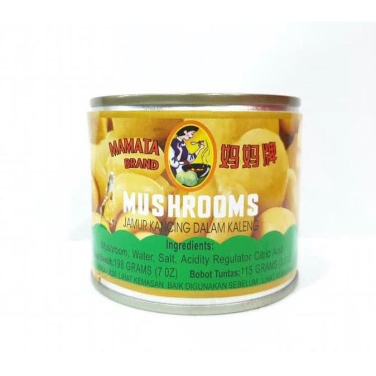 

MAMATA BRAND Mushroom 198gr - Jamur Kancing Kaleng - Jamur Kaleng - Mushroom MAMATA BRAND/import