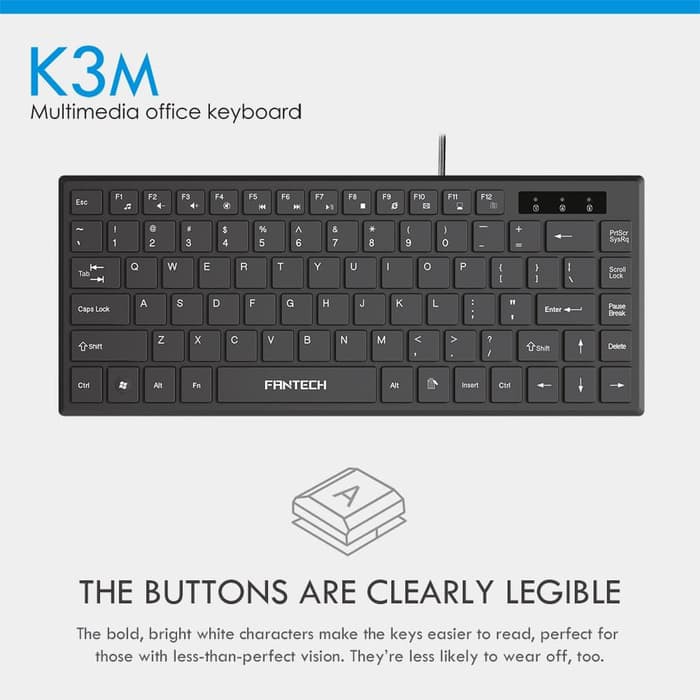 Fantech K3M Keyboard Office Multimedia