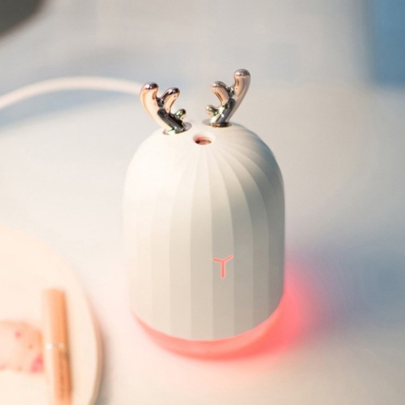 ❤️GTB❤️ Cool Mist Humidifier Purifier Motif Rusa Pelembab Udara with LED Light Warna Warni R413