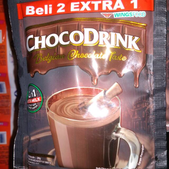 

Chocodrink Minuman Bubuk Serbuk Cokelat 3 in 1 With milk Belgian Chocolate Taste