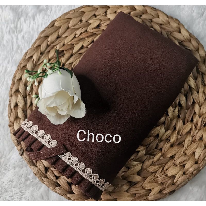 BERGO MARYAM KCB-LIPIT RENDA/AL'FADANI HIJAB-Choco