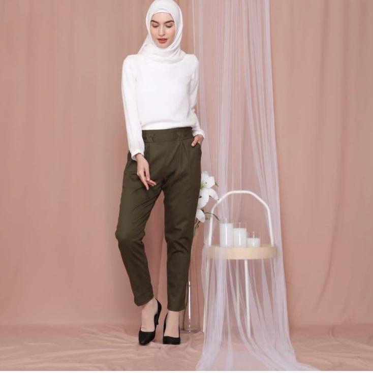Barang Pilihan.. CELANA KERJA KANTOR BAHAN COTTON TWILL STRETCH MODEL XX
