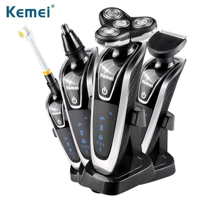 Kemei Alat Cukur Elektrik 4in1 Sikat Gigi Shaver Trimmer Razor KM-5181