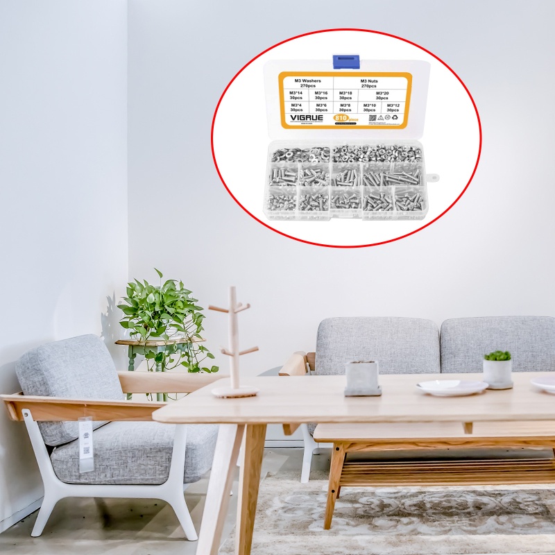 Gro 810pcs Sekrup Self Tapping Drywall M3 Metric Phillips Pan Untuk Head Screw Durab