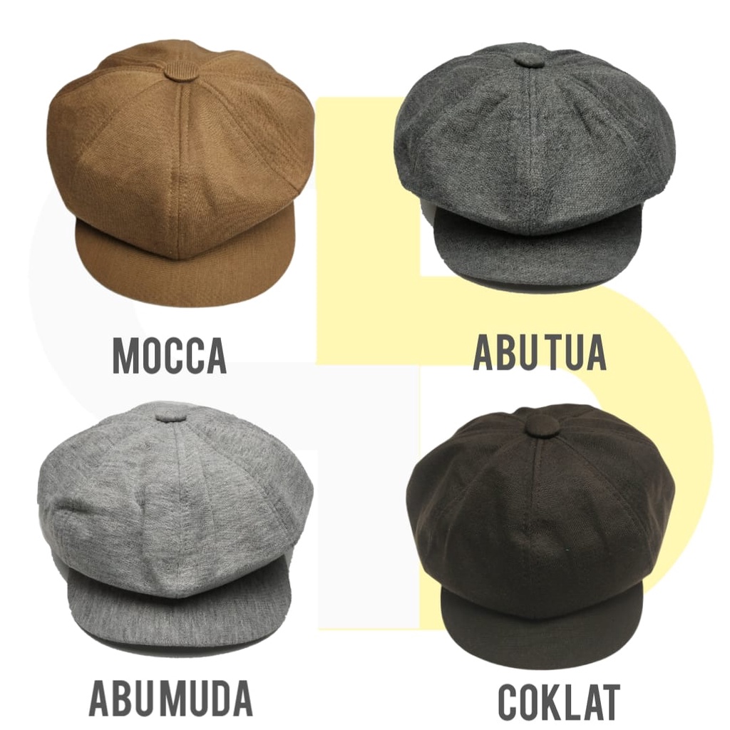 Topi Apolo Newsboy Cap Topi Pet Topi Baret Pria dan Wanita