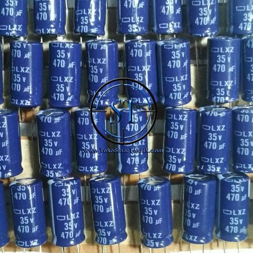 Elco Elko Capacitor Kapasitor 470/35 470uF/35 470/35V 470/35V 470uF/35 470/35V 470uf 35v Kualitas Bagus Isi Full Mengkilat