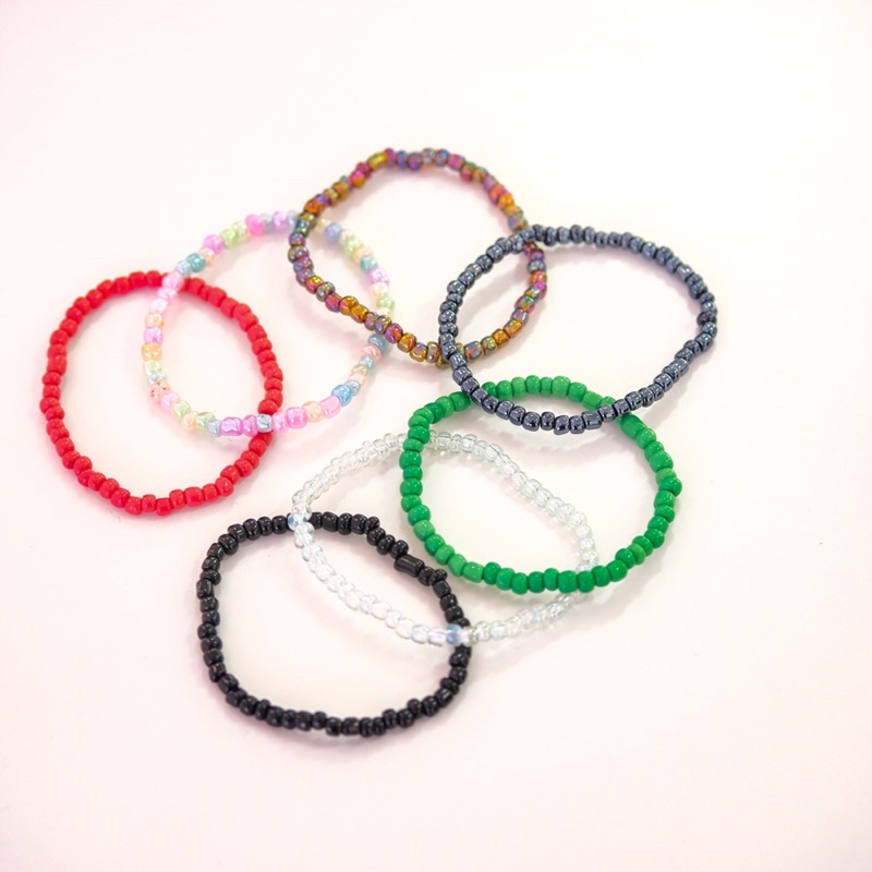 Gelang Simpel Color Full beads Pria Wanita