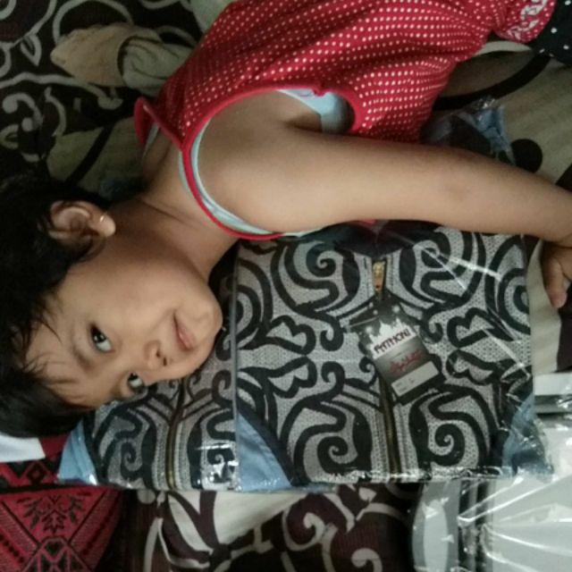 Koko Couple Ayah Anak Navy Biru Muda Batik