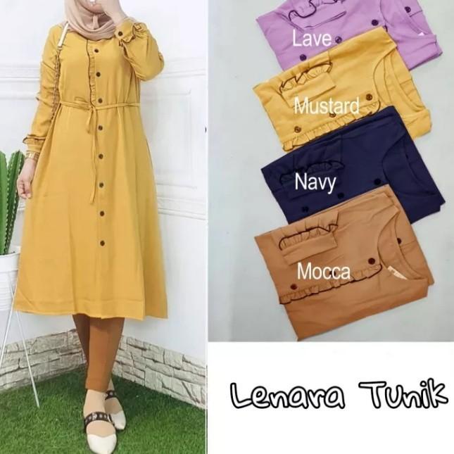 Pasti Murah AECYB baju tunik wanita / tunik Atasan /fashion wanita / lenara tunik/L-XL 86 Stok Banya