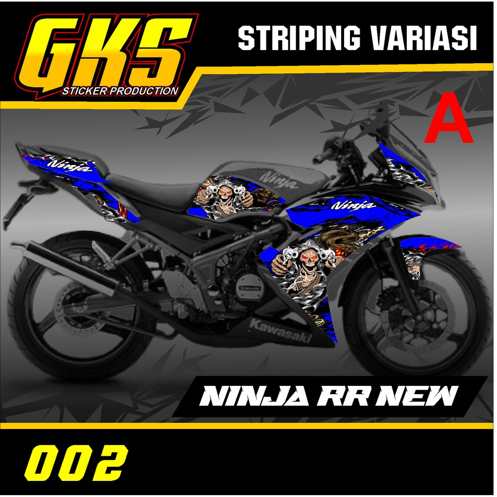 [COD] Sticker Striping Ninja RR New 002- Stiker Variasi List Motor Ninja RR New Motif Skeren